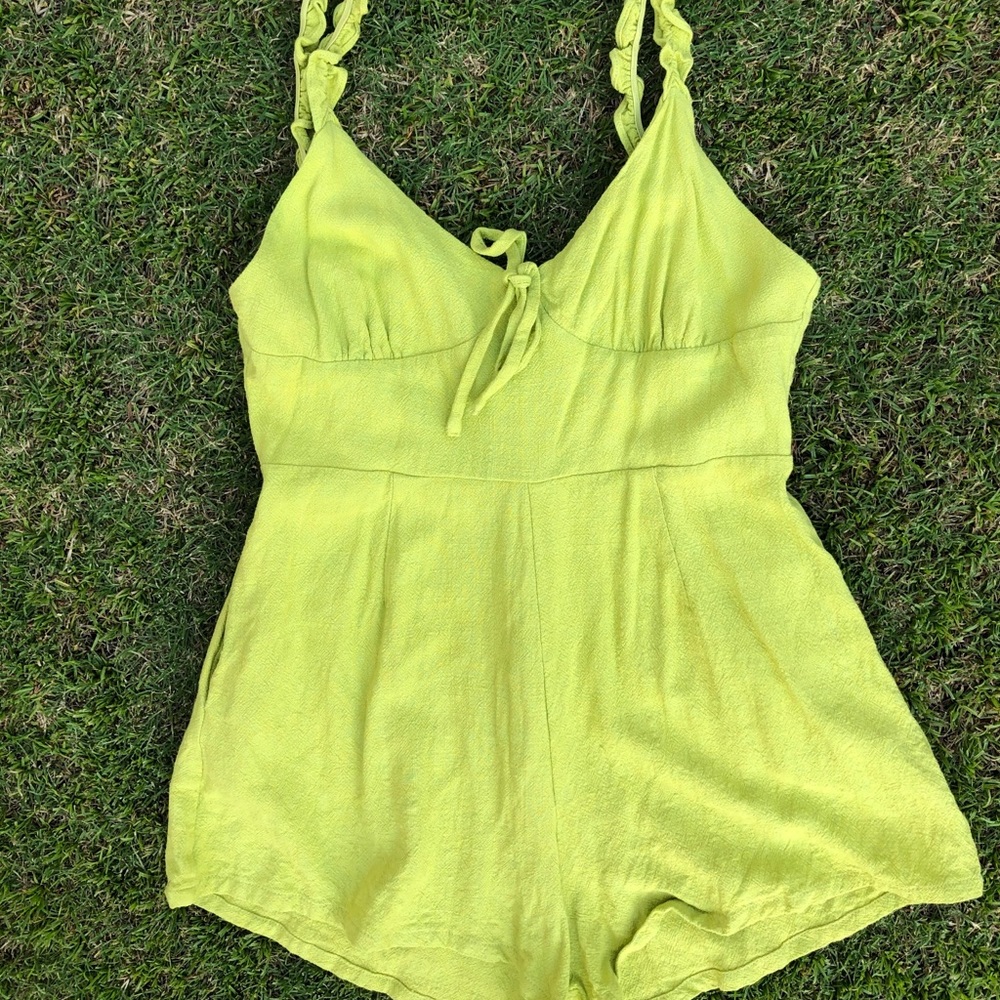 Pastel Green Ruffle Romper